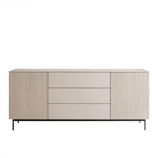 Komoda do salonu z MDF, kaszmirowo-czarna, 160 x 40 x 75 cm
